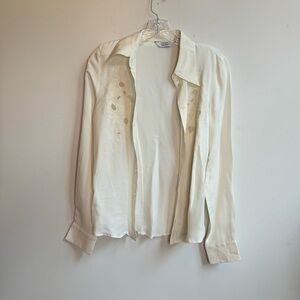 & Other Stories Cream Button Down Blouse